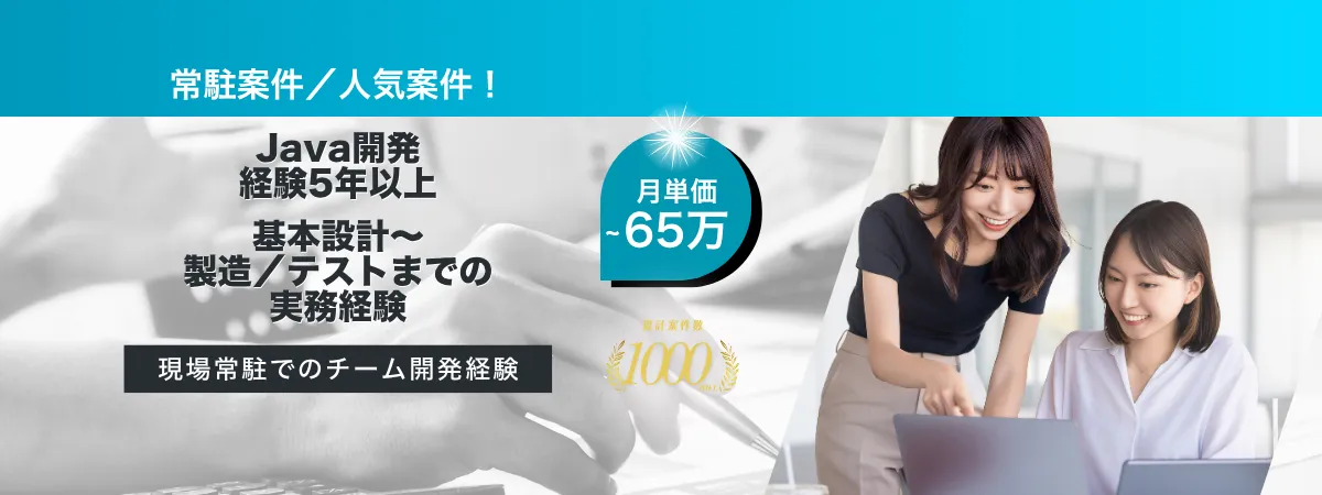 株式会社Wooの案件『【常駐／長期予定】業務システム開発支援（Java／設計メイン）』の画像